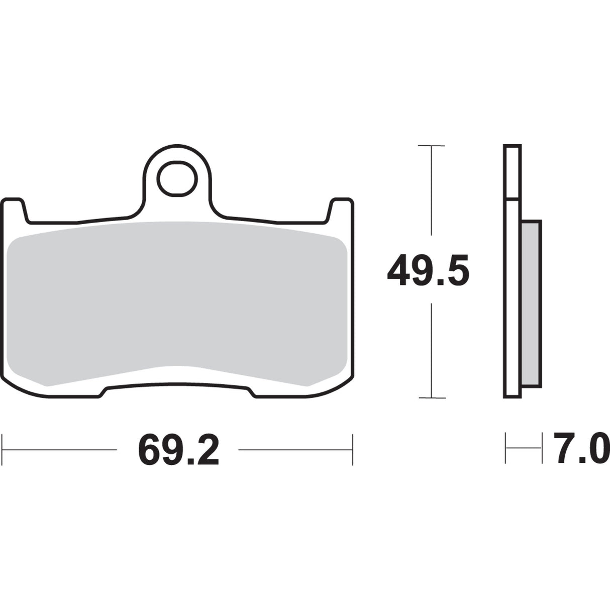 Sbs Brake Pad - 782HS For Victory Motorcycles 2008-2017 | Indian 2014-2024 | Triumph Daytona / Tiger / Speed / Street 2006-2017