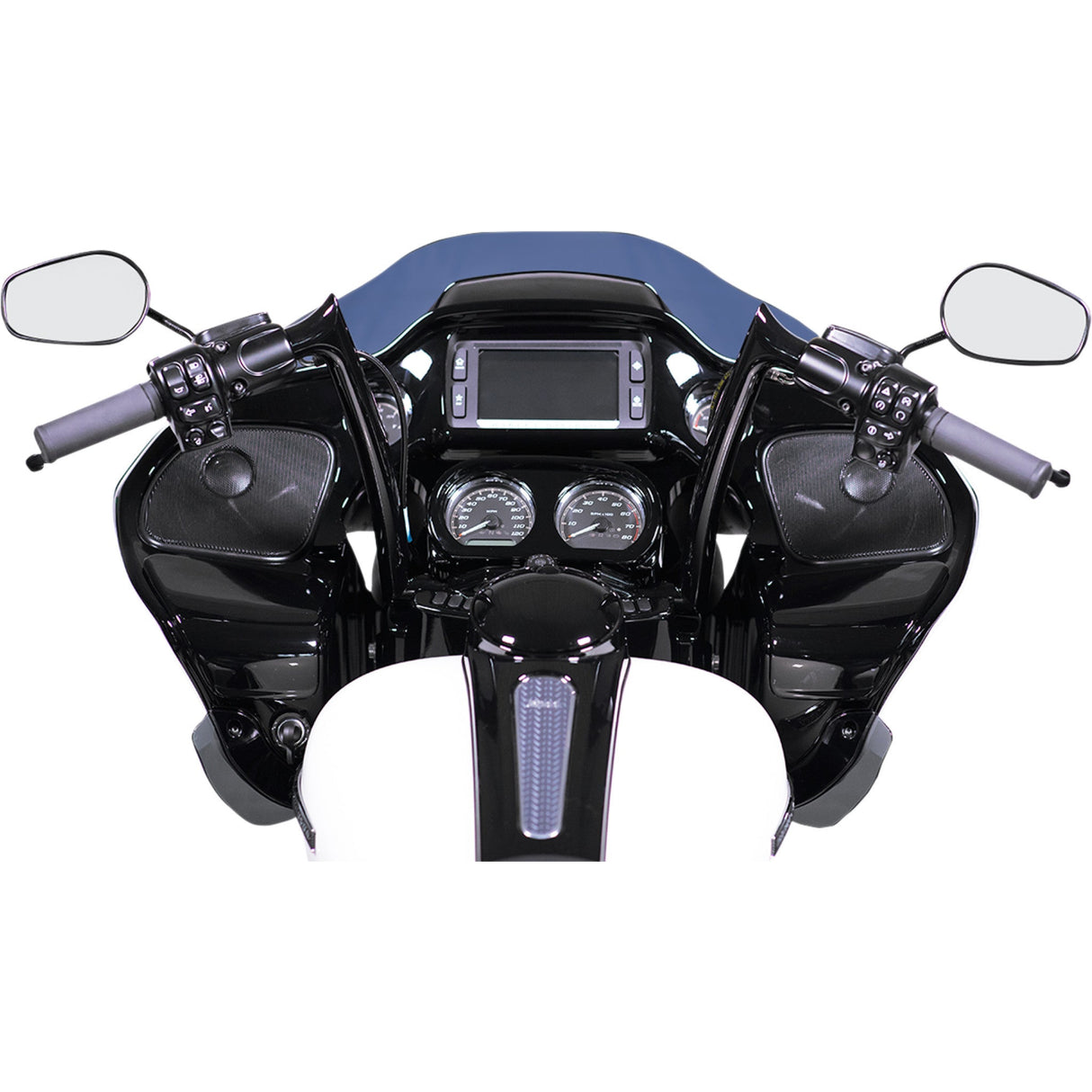 FAT Baggers INC. 1-1/4" EZ Install Pointed Top Handlebar 12" Black - 906012-B For Harley Road Glide 2015-2022