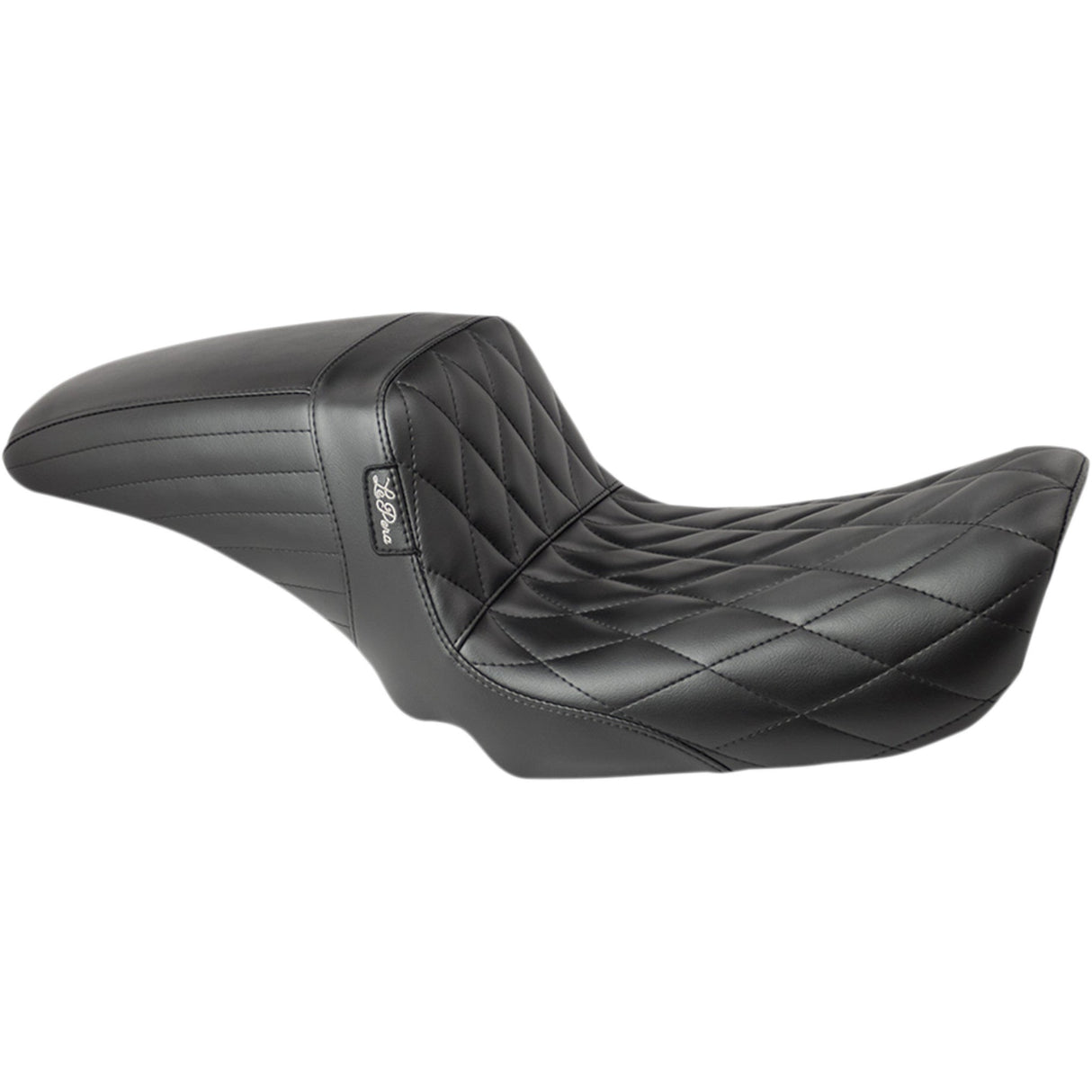LePera Kickflip Seat — Gripper Diamond Black - LF-591DM For Harley Super Glide 2004-2005