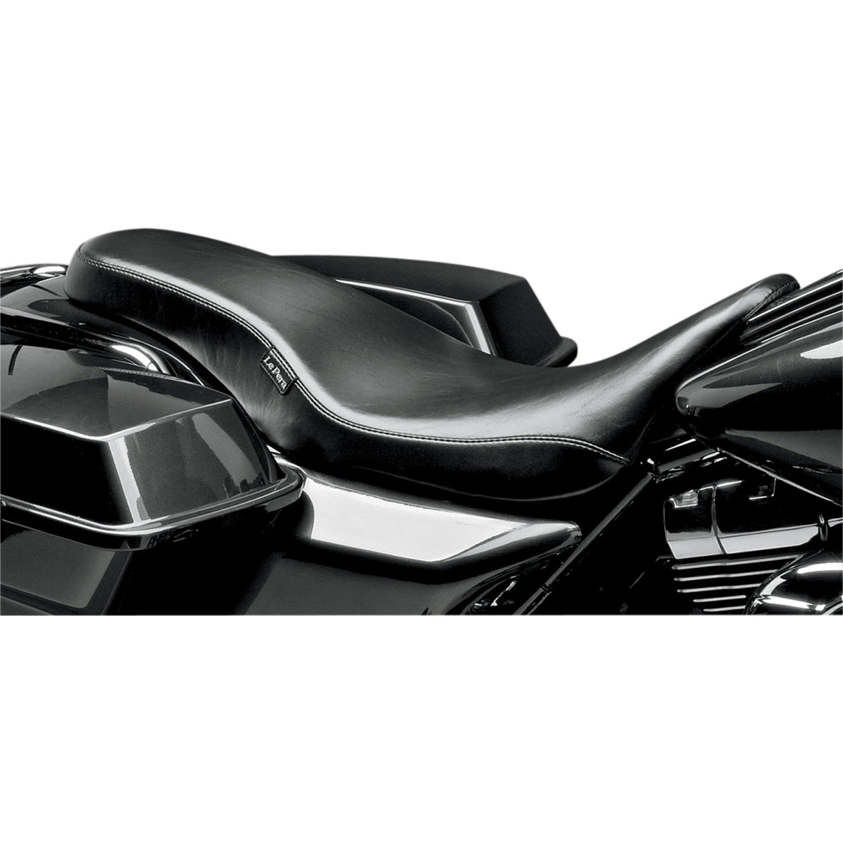 LePera Cobra Full-Length Seat Smooth Black - LK-079 For Harley Touring 2008-2024