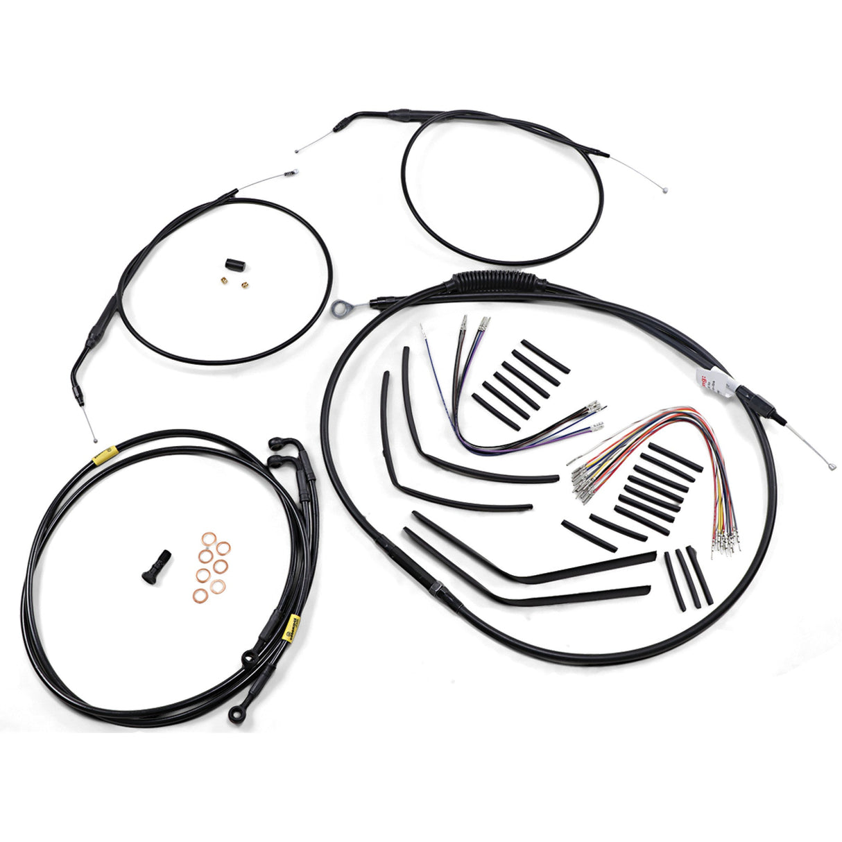 Burly Brand Complete Cable Kit - B30-1195 For Harley Fat Bob 2008-2011