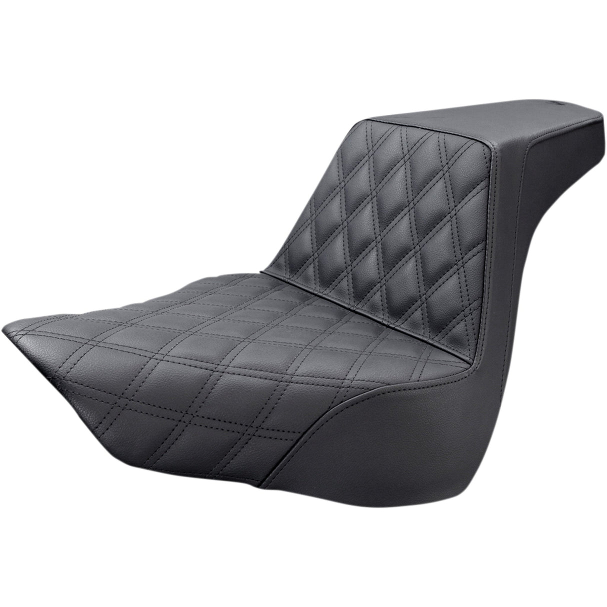 Saddlemen Step-Up Seat — Front Lattice Stitch Black FL FX - 818-27-172 For Harley Softail 2018-2026