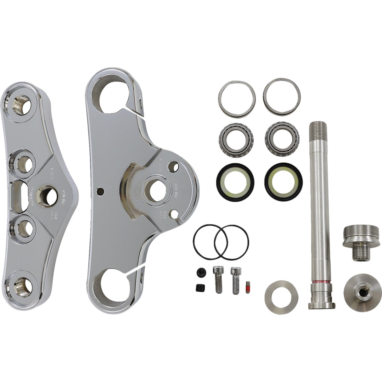 Hawg Halters 49 Mm Triple Tree Chrome - 49WGCR6-ST18 For Harley Softail 2018-2024