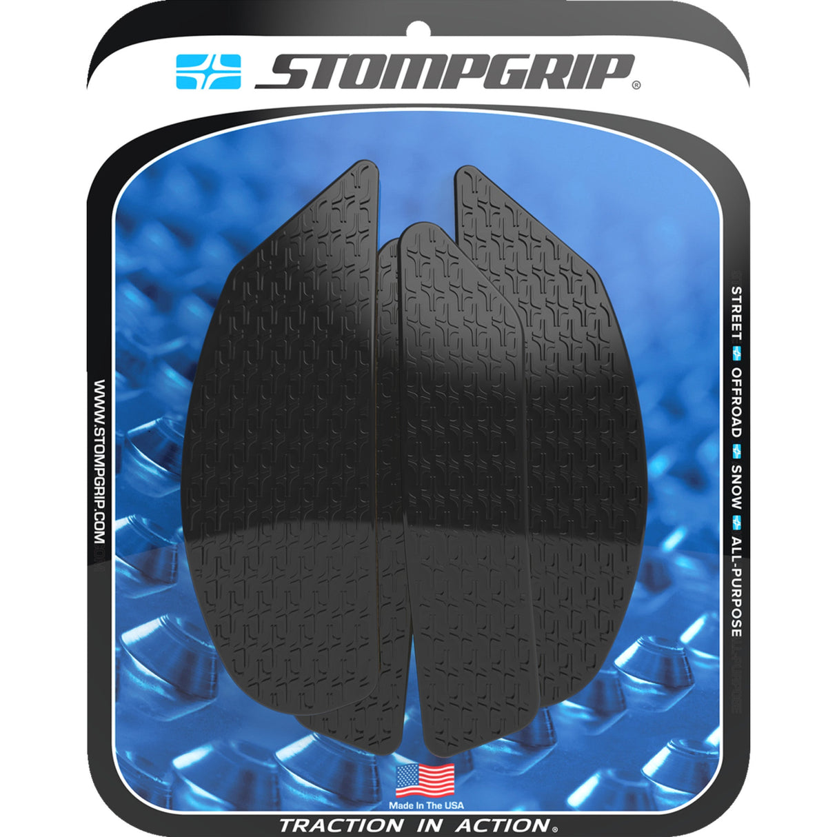 STOMPGRIP 4320-2688 55-14-0203B Icon Profile Traction Pad Tank Grips Traction Pad Tank Grips - Icon - Black - MT-10