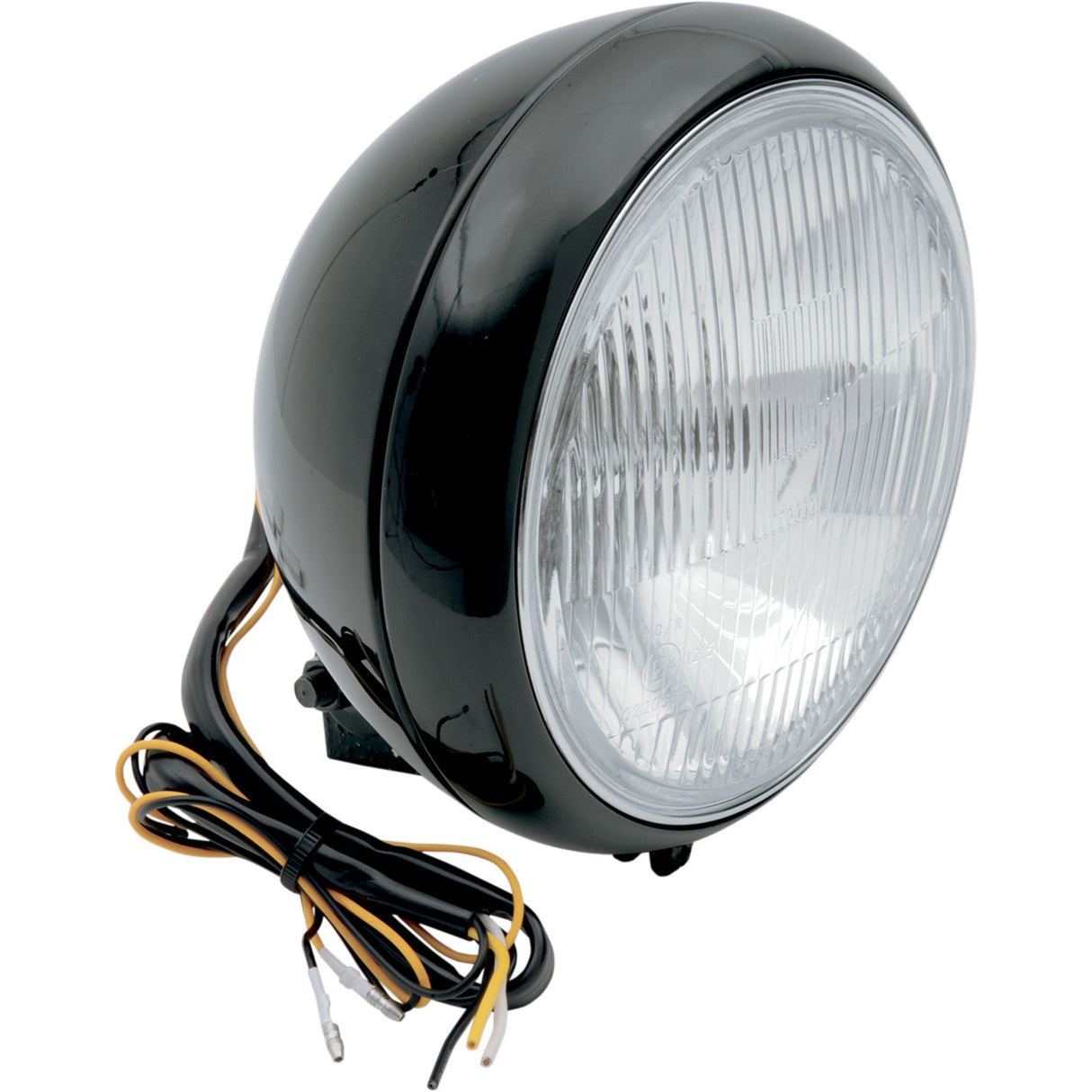 DRAG SPECIALTIES 2001-0556 7" Headlight Assemblies 7" Smooth Headlight - FLST - Black