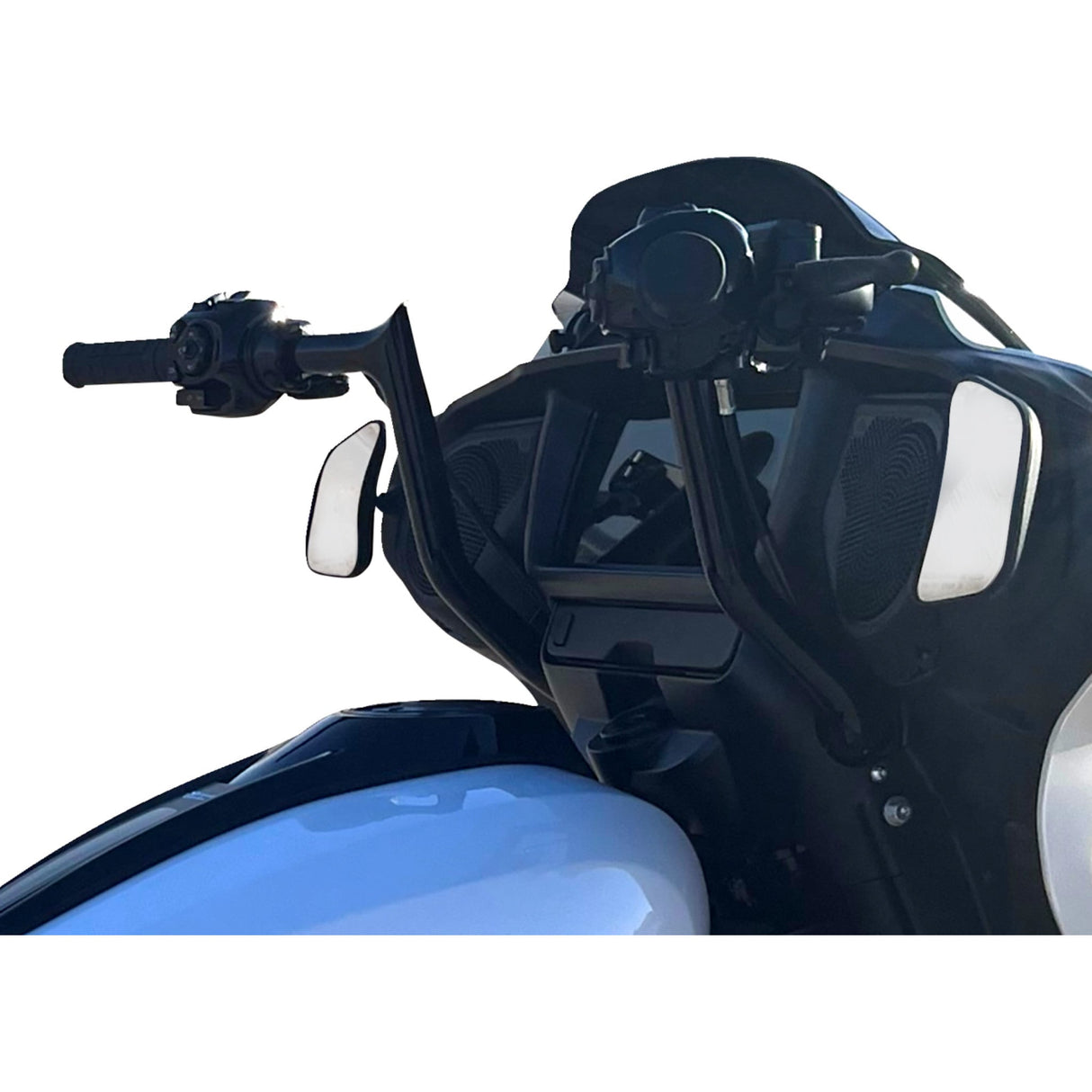 FAT Baggers INC. 1-1/4" EZ Install Pointed Top Handlebar 12" Black - 945012-B For Harley Street Glide 2023-2026