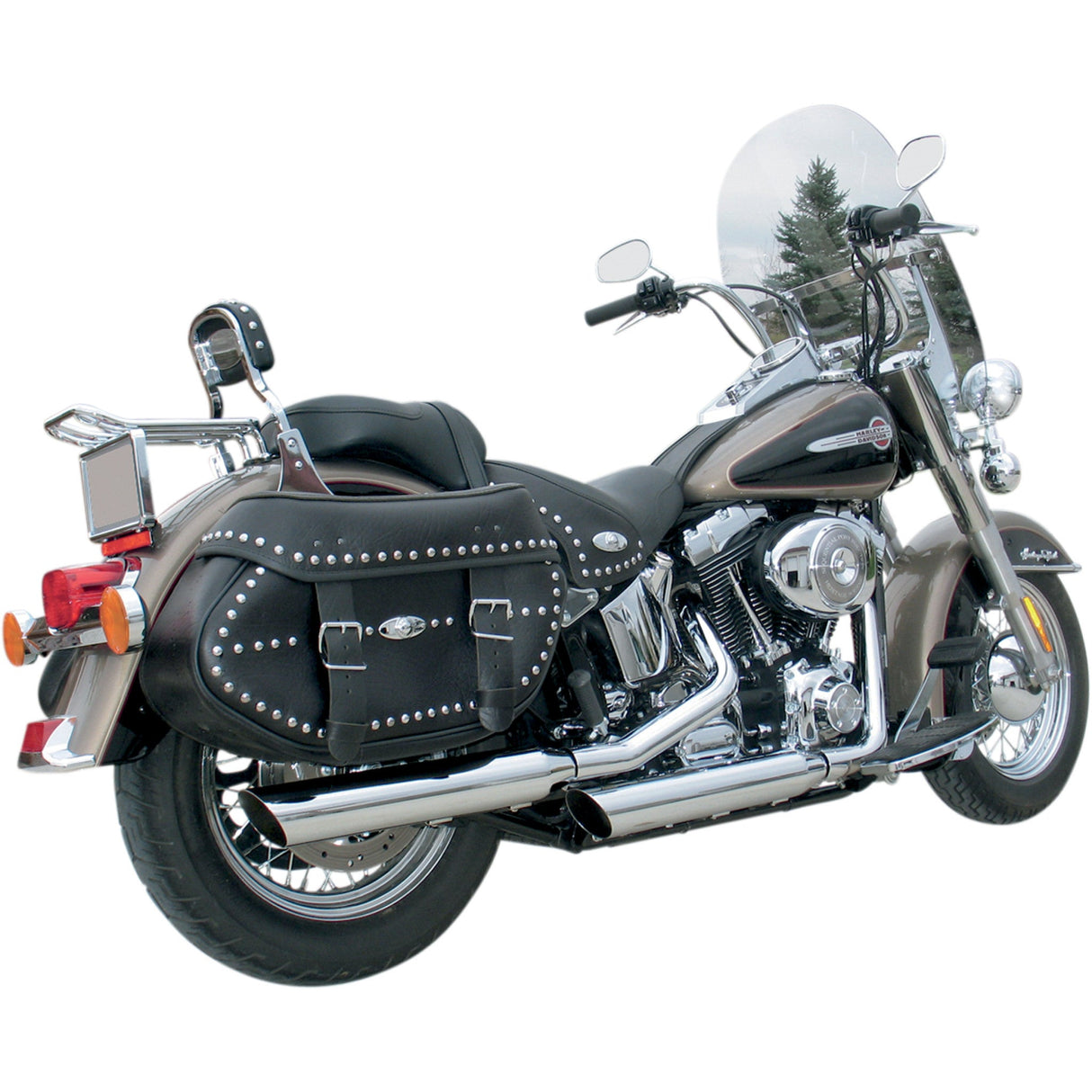 Khrome Werks 3" HP-Plus® Slip-On Mufflers Slanted - 202355 For Harley Softail 2007-2017