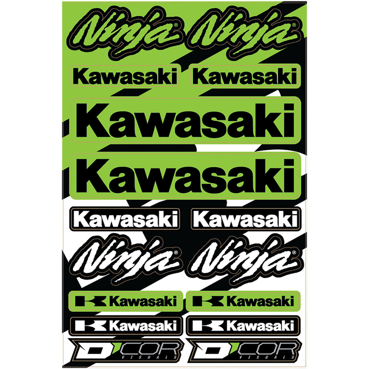 D'COR VISUALS 4320-2247 40-20-102 Decal Sheet kawasaki street