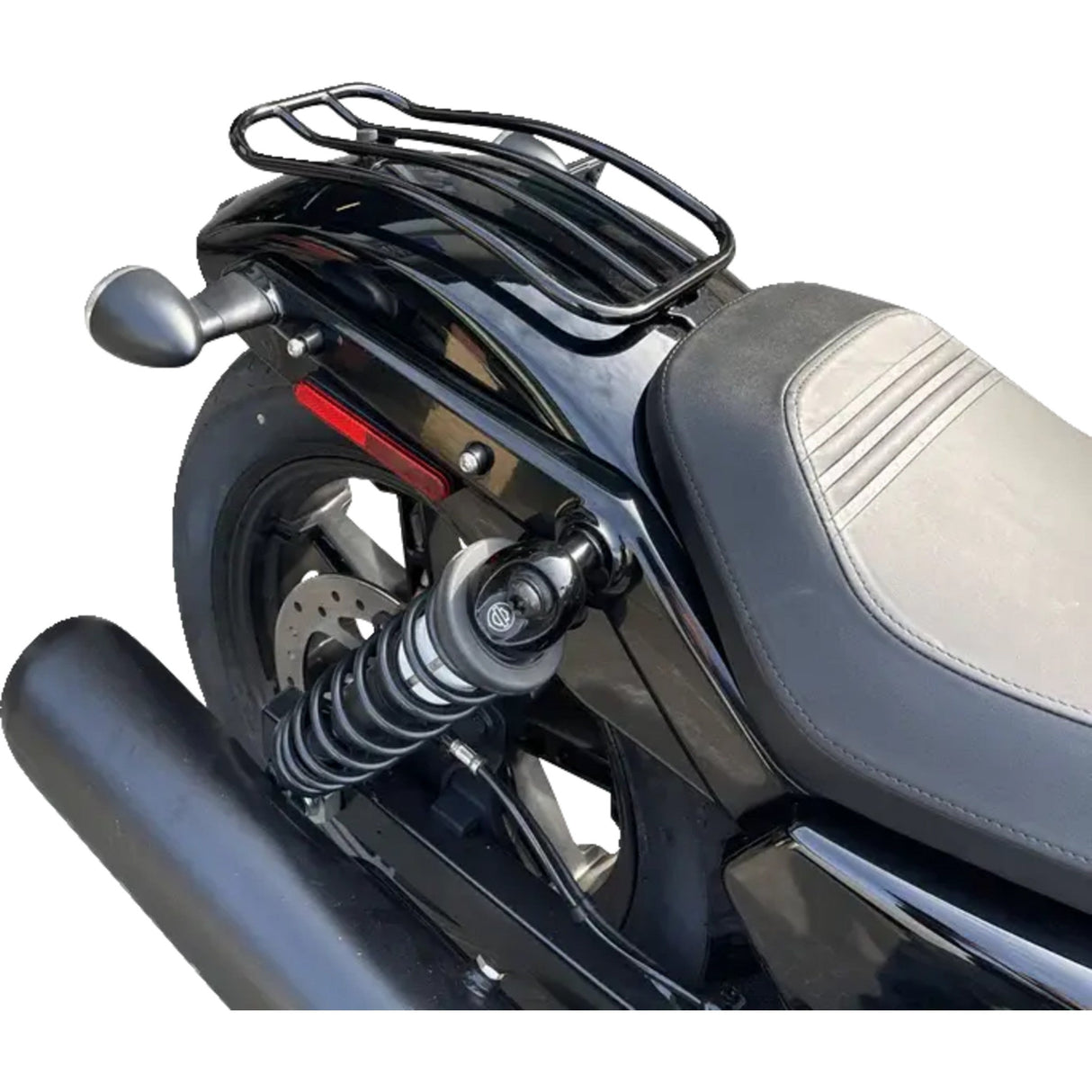MOTHERWELL 1510-1140 MWL-227-GB. 7" Solo Luggage Rack Solo Luggage Rack - Gloss Black