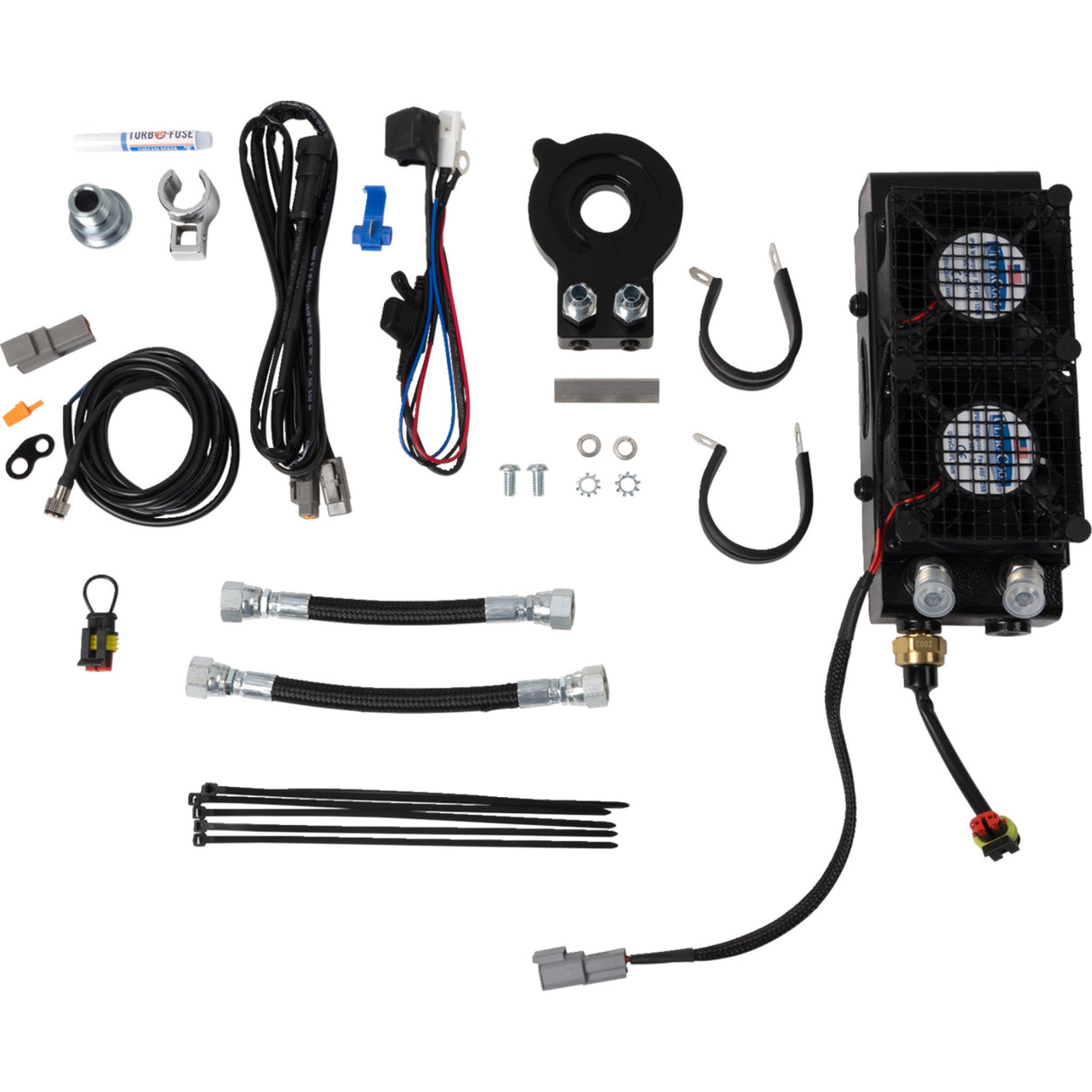 Ultracool 3.0 Side Mount Oil Cooler With Fan Kit For Sportster Naked Black Sportster - SMSP-2N For Harley Sportster 2004-2022