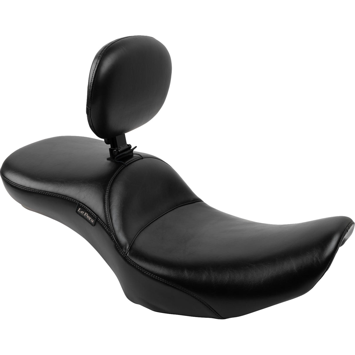 LePera Maverick Daddy Long Legs Seat With Backrest Smooth - LV-957DLBRS For Harley Touring 2023-2026