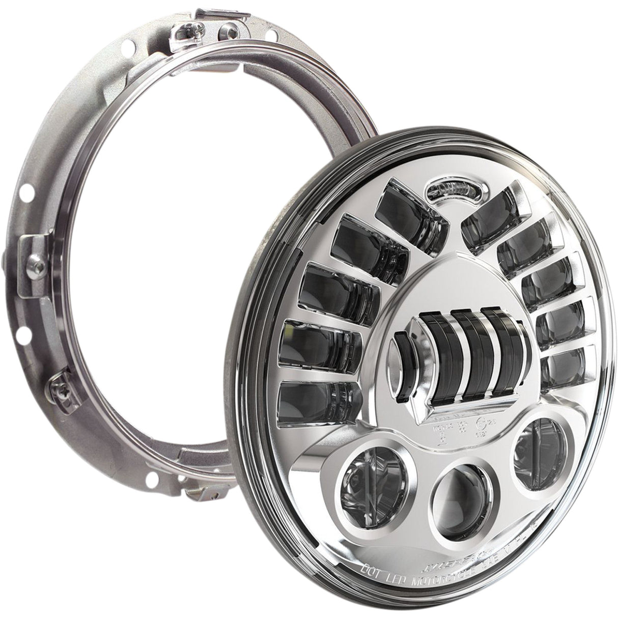 CUSTOM DYNAMICS 2001-2412 PB-7A-13-C ProBEAM® Adaptive Headlamp - Adaptive Headlight with Mount - 7" - Chrome
