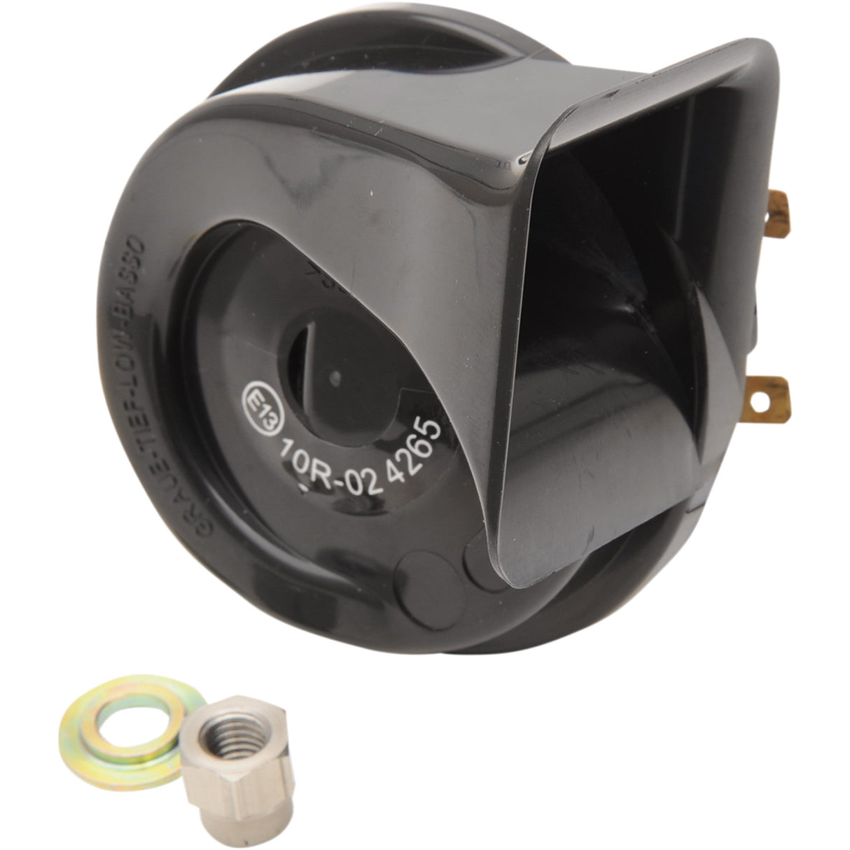 Drag Specialties 12 V Black Horn For Harley Motorcycles 1990-2026