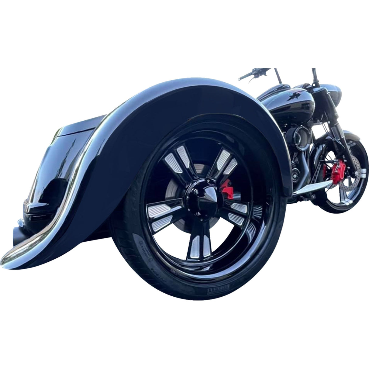 Paul Yaffe Bagger Nation Swoop Trike Fender Left - PYO:BWTF-L-FR For Harley Touring 2015-2023