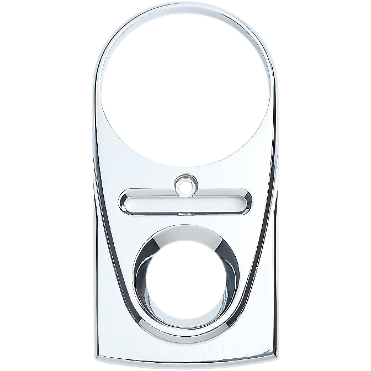 Joker Machine Teardrop Upper Dash Cover Smooth Chrome - 04-21S For Harley Dyna / Softail / 15th Anniversary 1993-2010