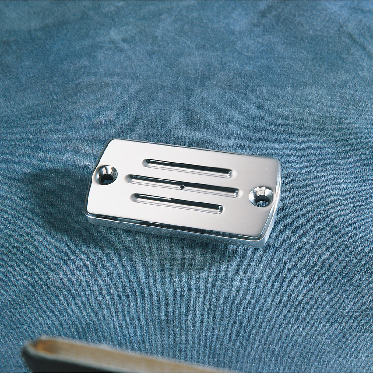 Accutronix Master Cylinder Cover With Milled Lines Chrome - C199-MC For Harley Motorcycles 1985-2005