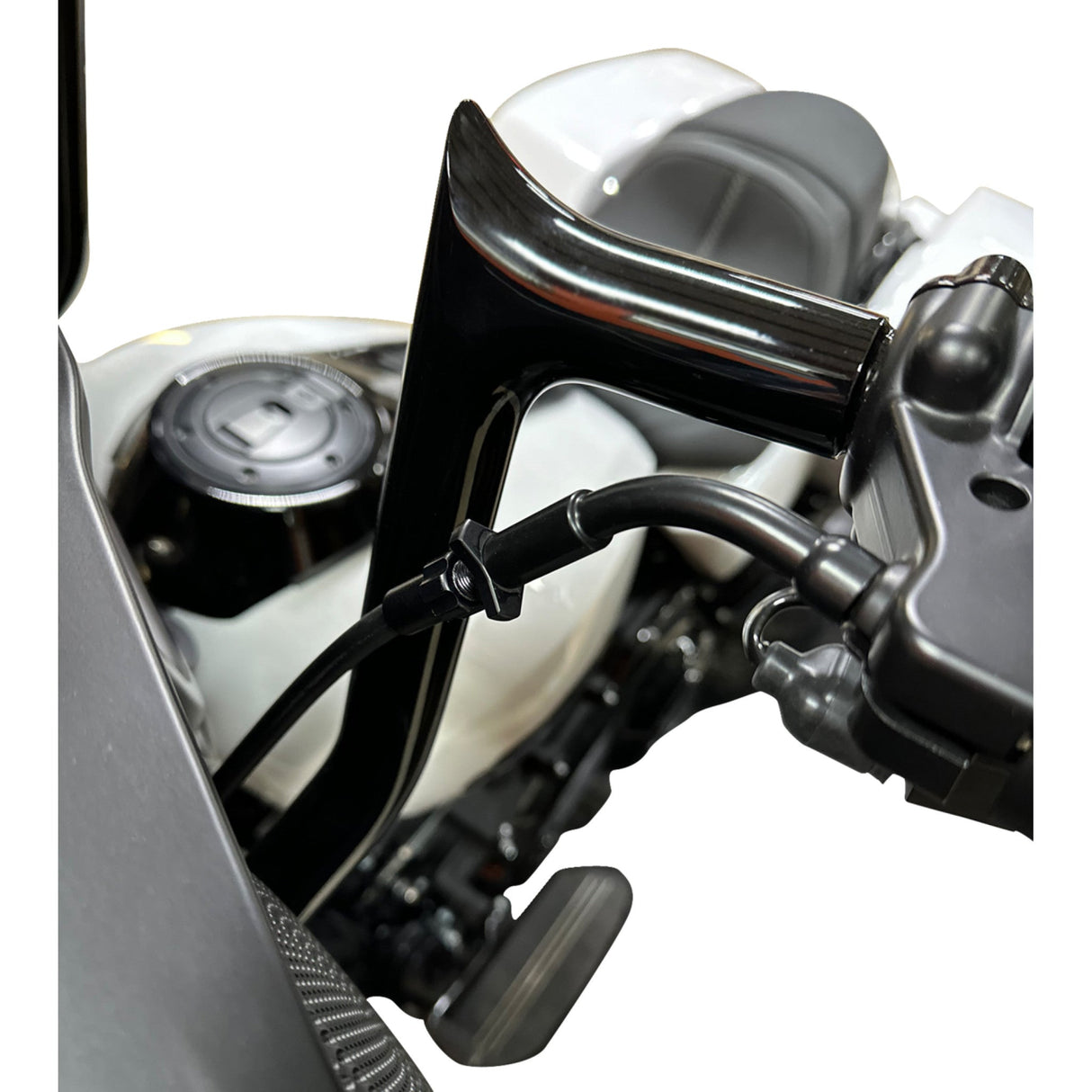 FAT Baggers INC. EZ Install Upper Clutch Cable Flhx Fltr SE Stock Black Vinyl - 108000-B For Harley Touring 2023-2026