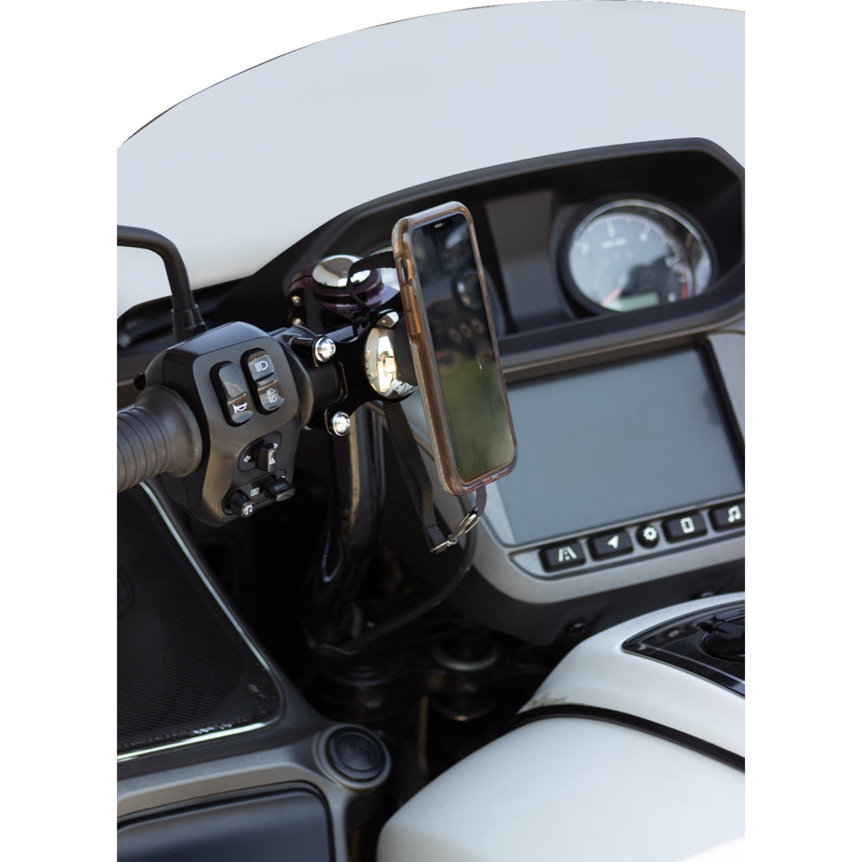 Klock Werks iOmount™ Handlebar Switch Mount Ambidextrous Mount iOmount™ Challenger Black - KWD-04-0609-B For Indian 2020-2025