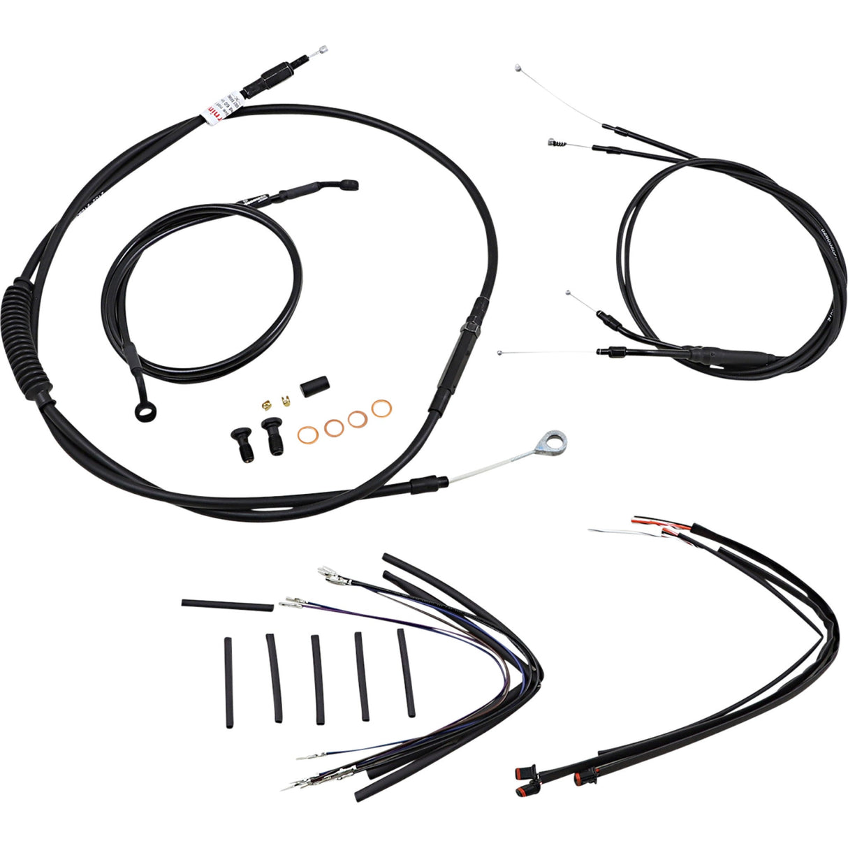 Burly Brand Complete Cable Kit - B30-1151 For Harley Dyna Wide Glide / Street Bob / Super Glide Custom / Switchback 2012-2017