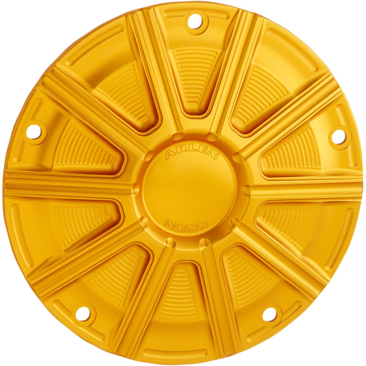 Arlen Ness 10-Gauge Derby Cover Gold Big Twin - 700-020 For Harley Motorcycles 1999-2018