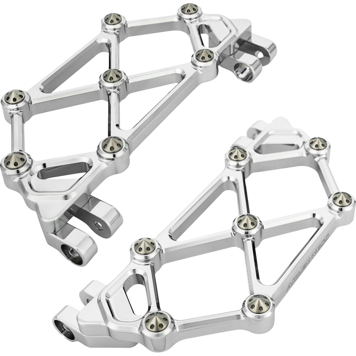 Arlen Ness Mini Diamond Floorboards Driver Chrome - 410-046 For Harley Touring 1980-2025