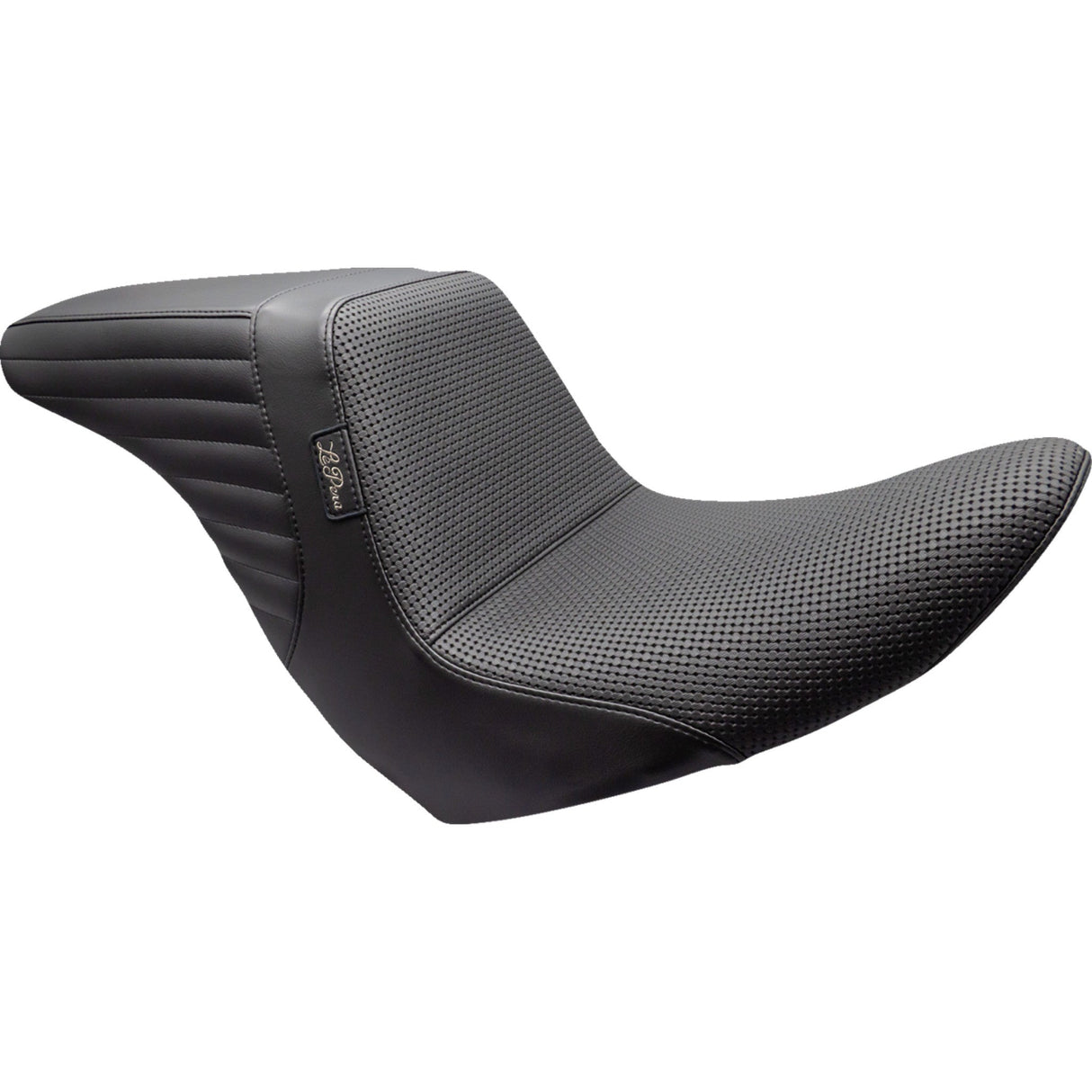LePera Kickflip Up Front Seat Basketweave Black FL FX - LYRU-590BW For Harley Softail 2018-2024