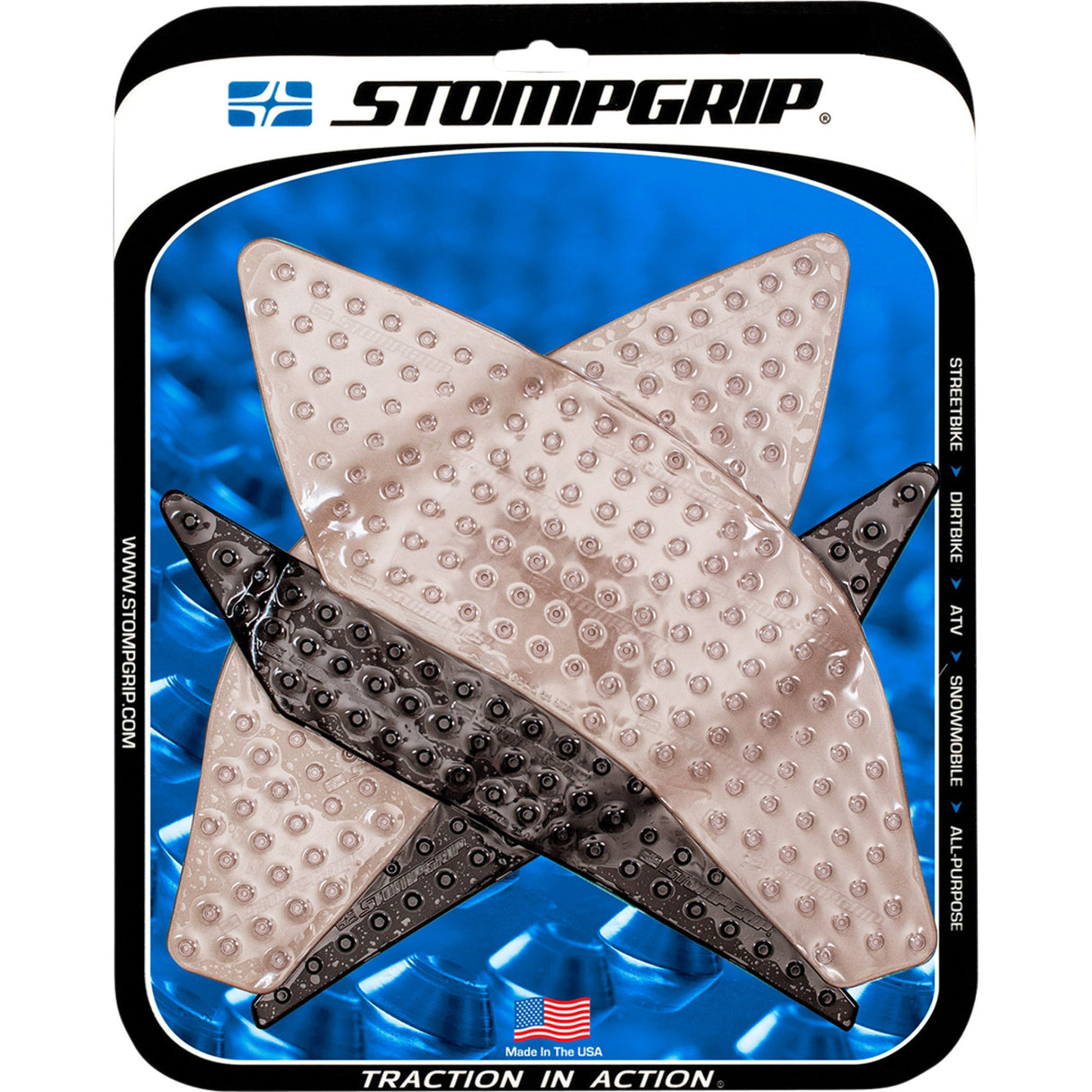 STOMPGRIP 4320-1878 55-10-0099H Volcano Profile Traction Pad Tank Kit Traction Kit - Clear - Yamaha