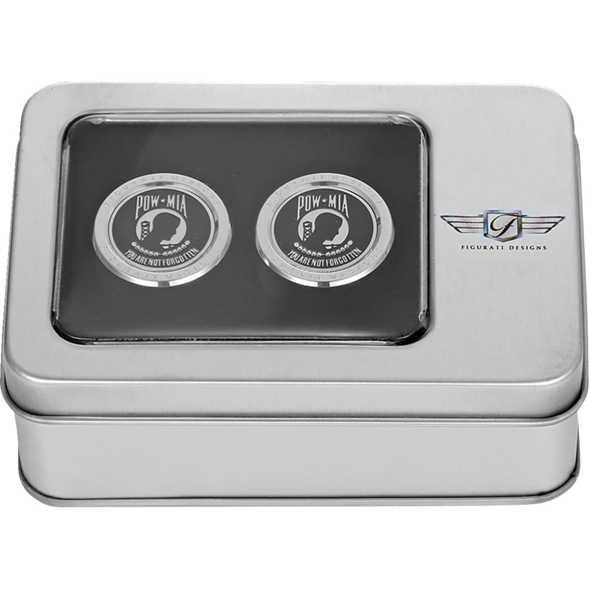 FIGURATI DESIGNS 3550-0361 FD50-DC-2730-SS Docking Covers pow mia - silver