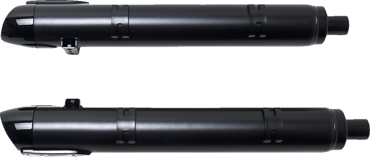 4" Broadhead Slip-On Mufflers - Slash Cut - Black - 1801-1764