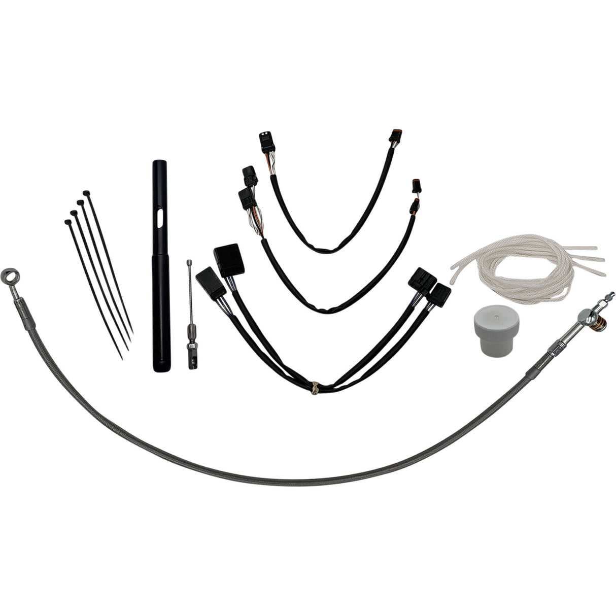 FAT BAGGERS INC. 0662-1076 109514 Control Installation Kit - 14" - Chrome