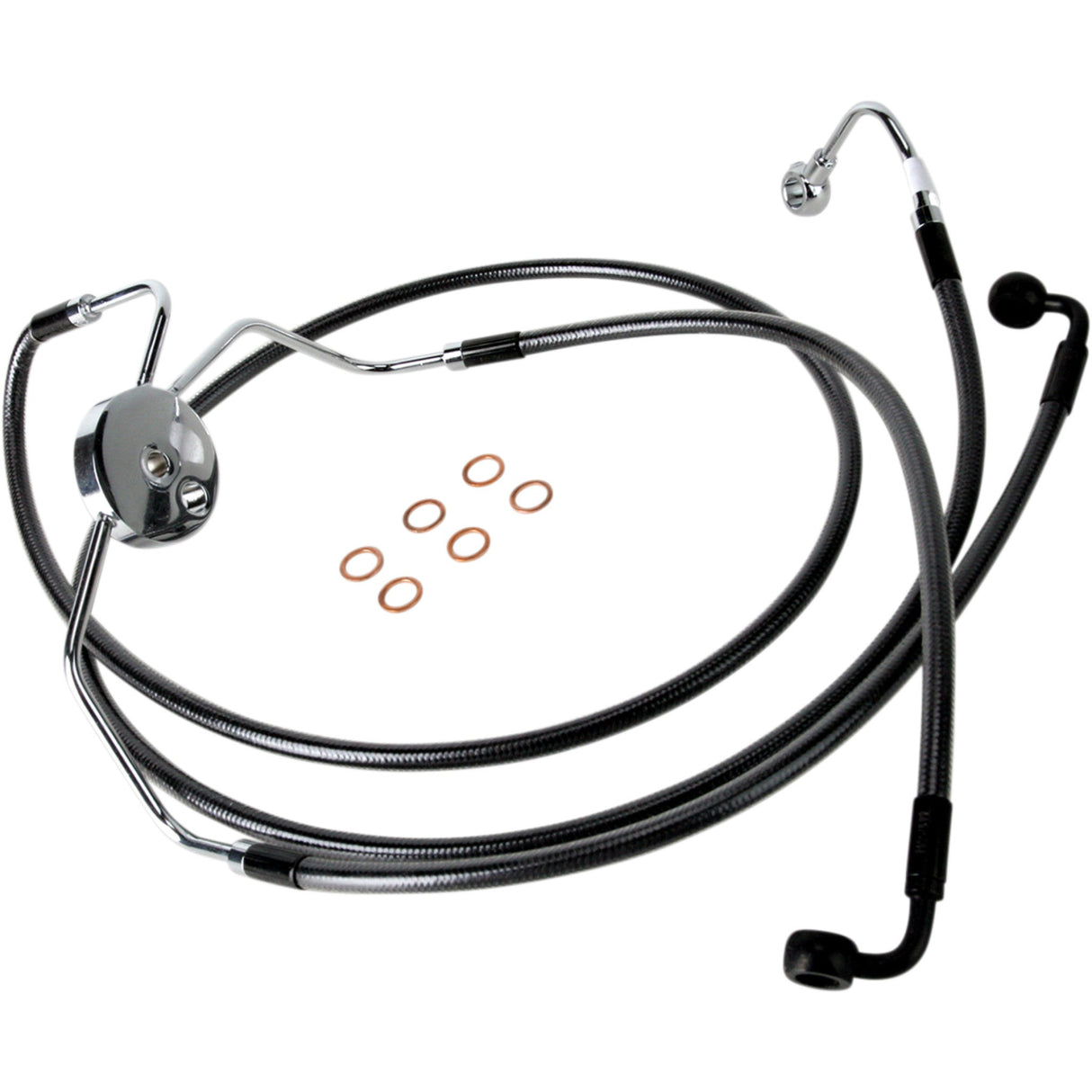 Magnum Shielding Designer Series Front Lower Brake Line Kit Black Pearl - 47010 For Harley Touring 2008-2013