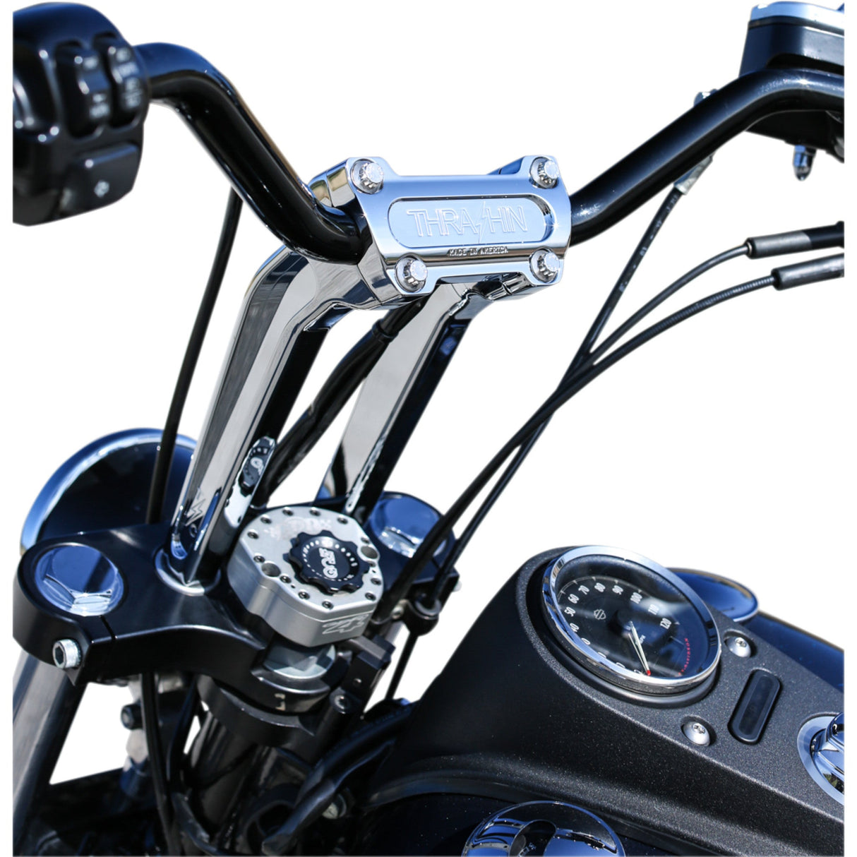 THRASHIN SUPPLY CO. 0602-1051 TSC-9525-3 Handlebar Riser - Risers - Pull Back - 9-1/2" - Chrome