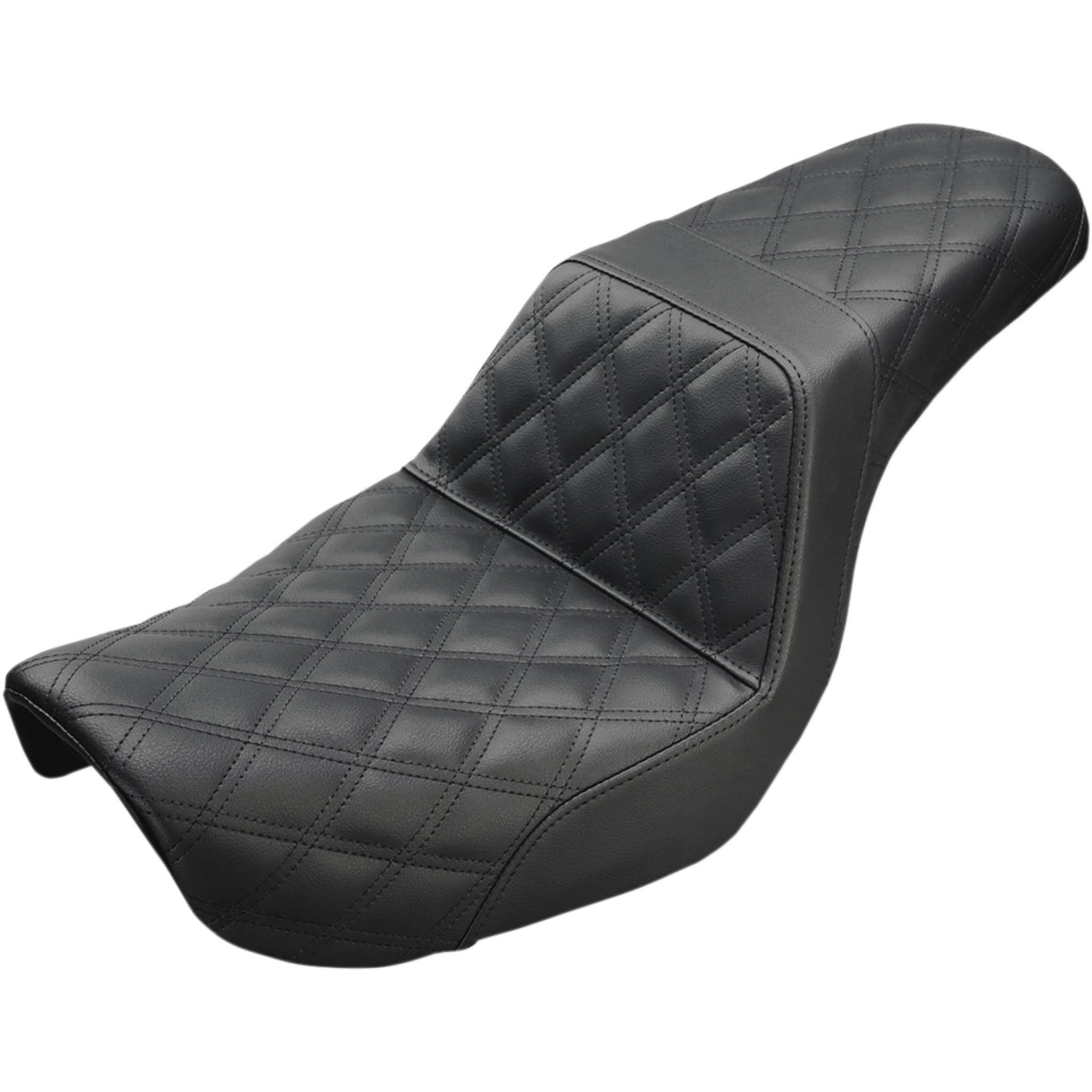 Saddlemen Step-Up Seat — Full Lattice Stitch Black Dyna - 804-04-175 For Harley Dyna 2004-2005