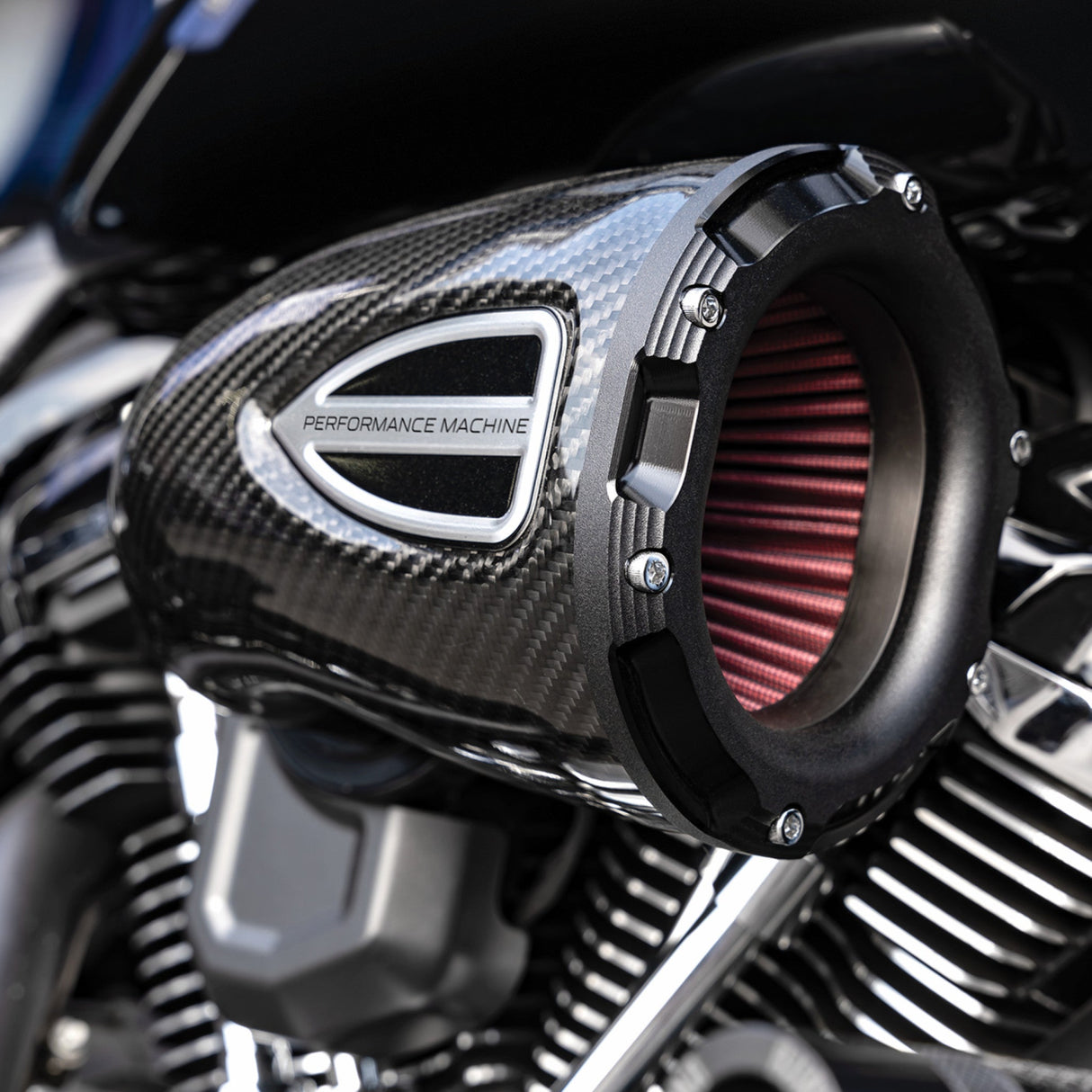 Performance Machine C4 Series Air Cleaner - 0206-2163-SMB For Harley Touring 2023-2026