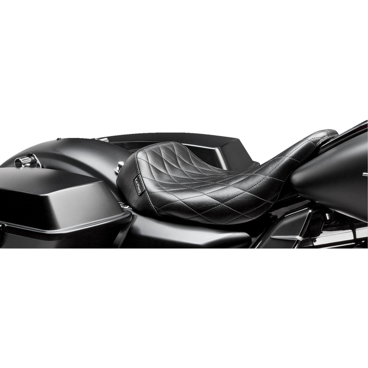 LePera Bare Bones Solo Seat Diamond Stitch Black - LK-005DM For Harley Touring 2008-2023