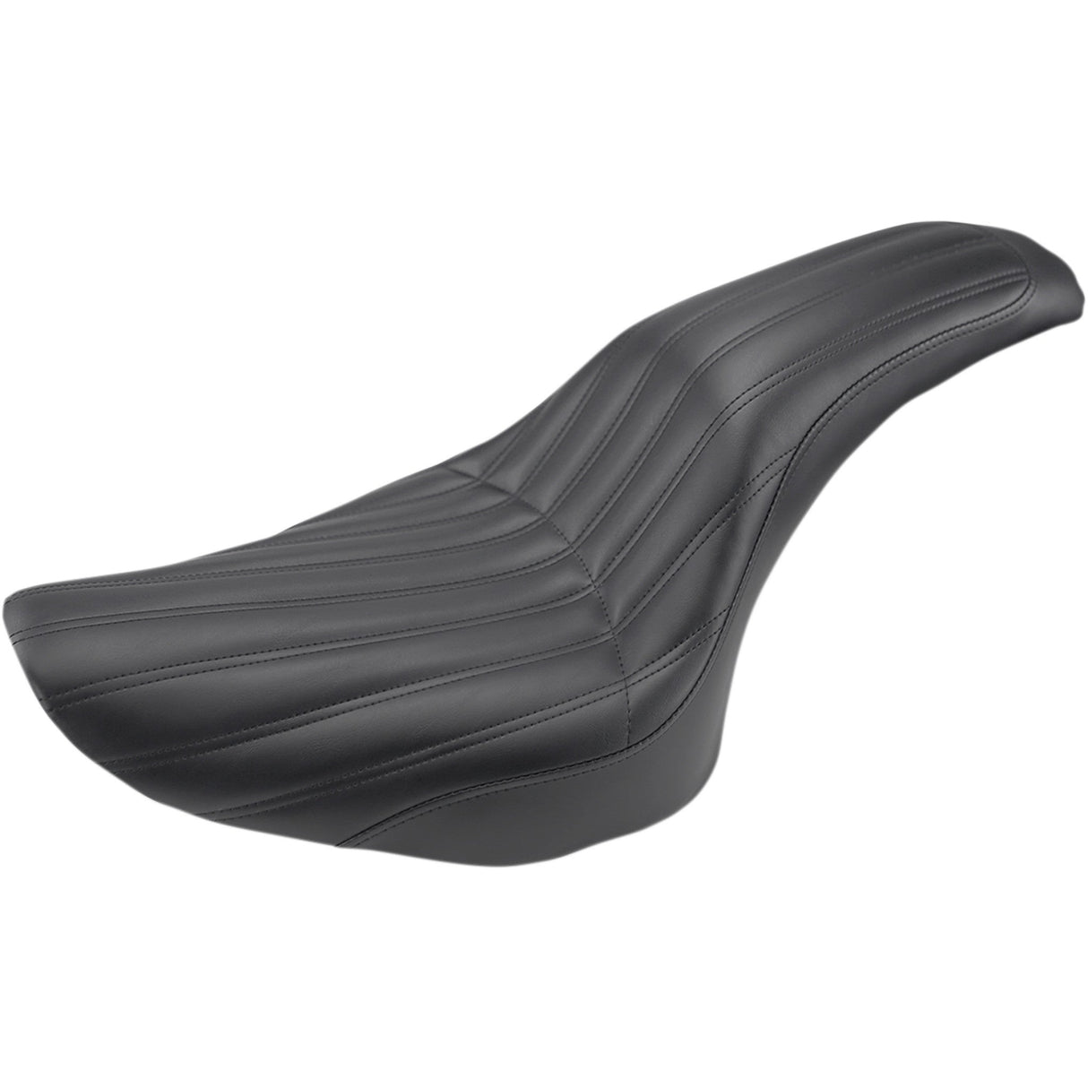 Saddlemen Knuckle 2-Up Seat Ribbed Black - 806-12-047K For Harley Softail 2006-2017