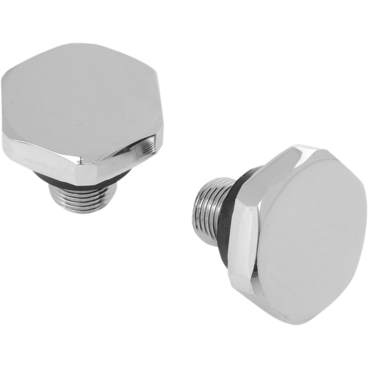 Drag Specialties Chrome Fork Tube Plugs And Caps Upper Chrome For Harley Touring 1949-1977