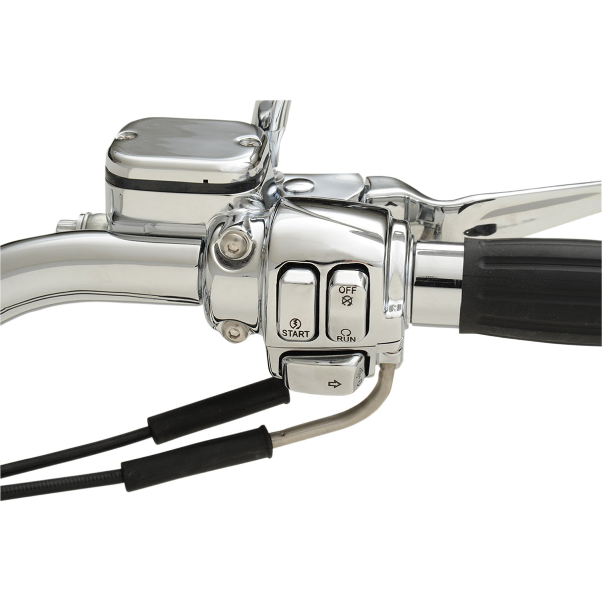 DRAG SPECIALTIES 0616-0128 Switch Cap Kit Switch Caps - Standard - Chrome