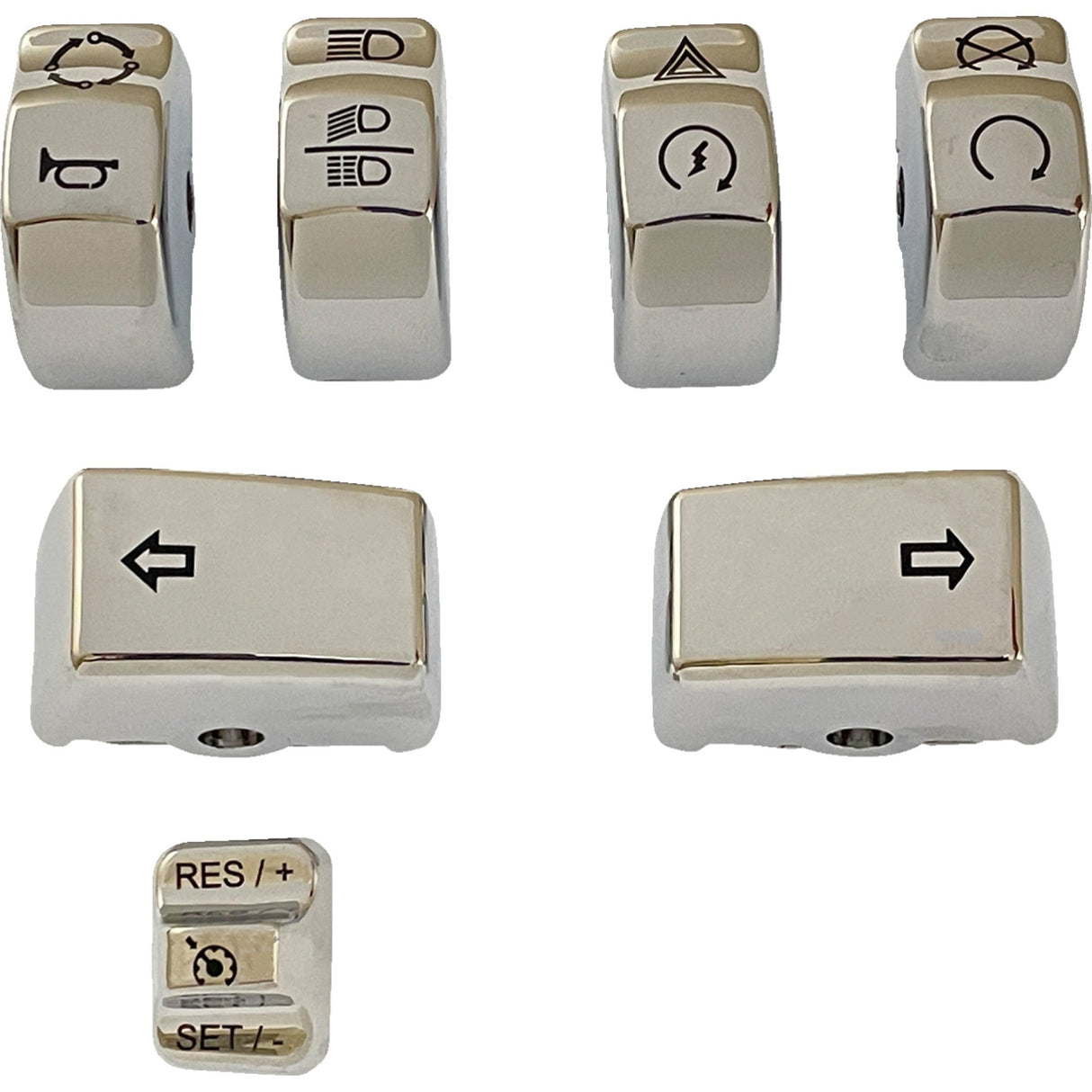 DRAG SPECIALTIES 0616-0395 Switch Cap Kit Switch Caps - Chrome