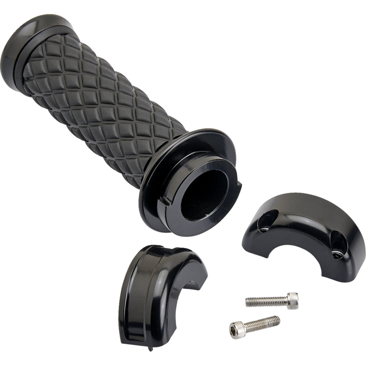 BILTWELL 0630-3074 6606-201-01 Alumicore Grips Grips - Alumicore - Custom - Black