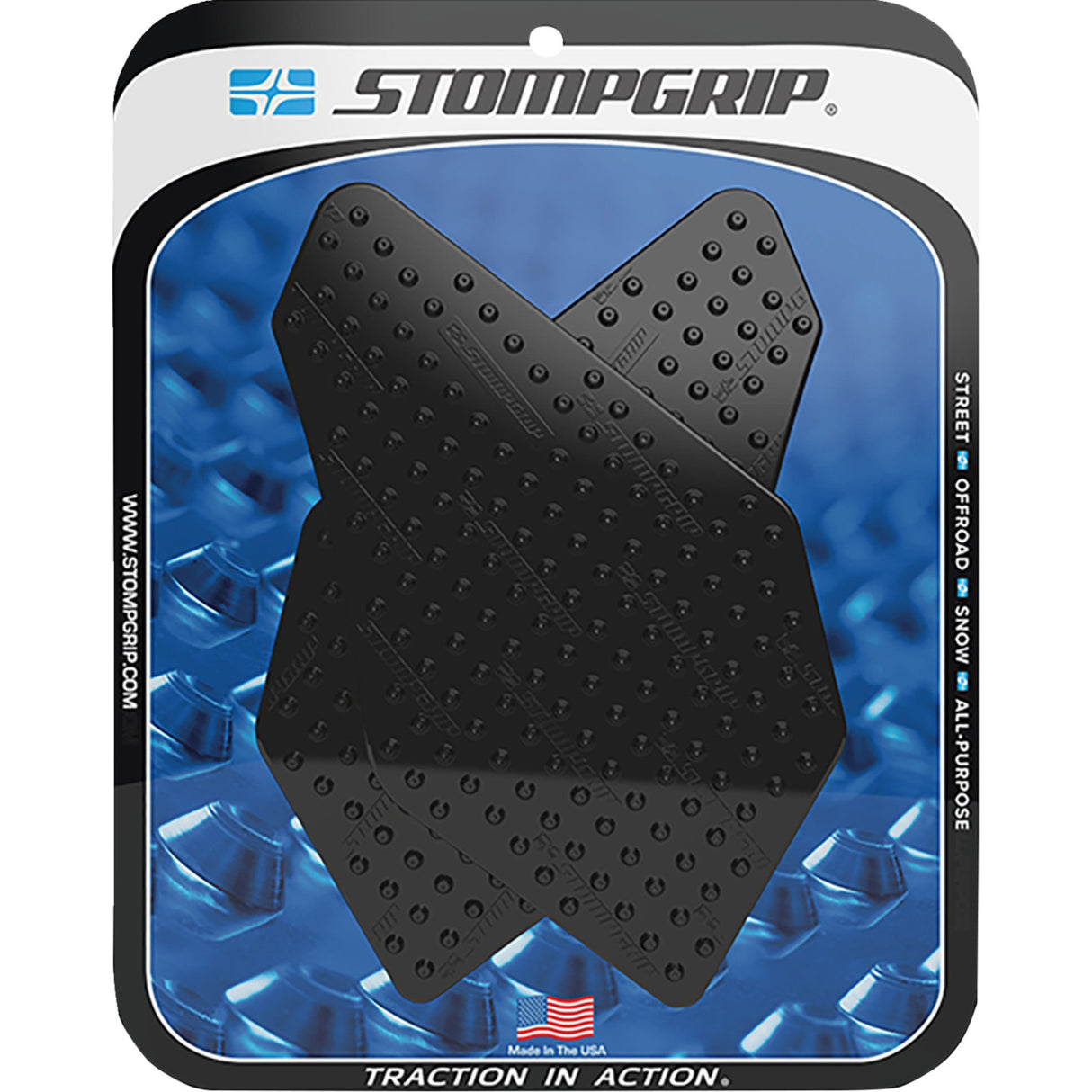 STOMPGRIP 4320-2701 55-10-0028-1B Volcano Profile Traction Pad Tank Grips Traction Pad Tank Grips - Volcano - Black - Versys-X 300