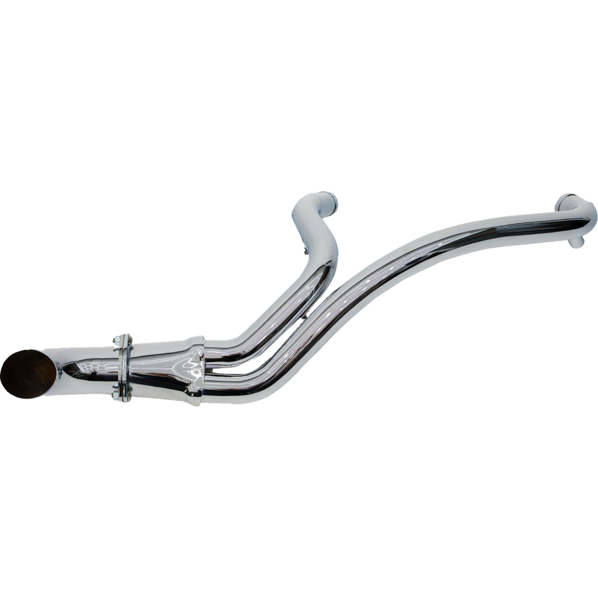 Trask 2-Into-1 BMF Exhaust System Twin Cam Chrome - TM-5745CH For Harley Touring 2000-2016