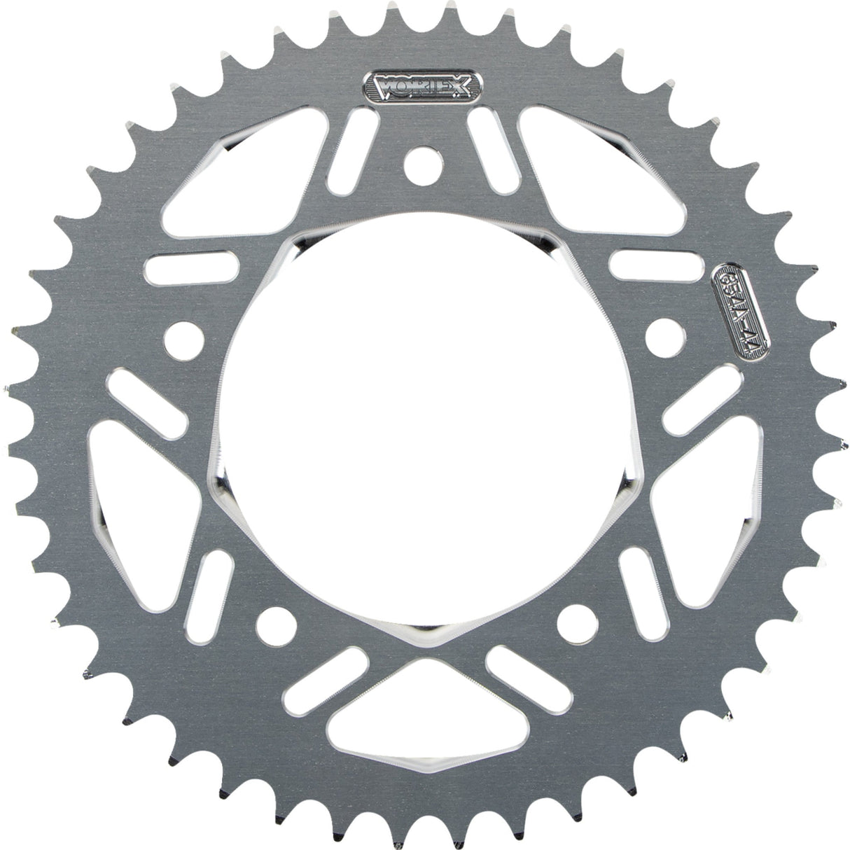 VORTEX 1211-1824 654A-44 Aluminum Rear Sprocket Aluminum Sprocket - Silver - Rear - 44 Tooth