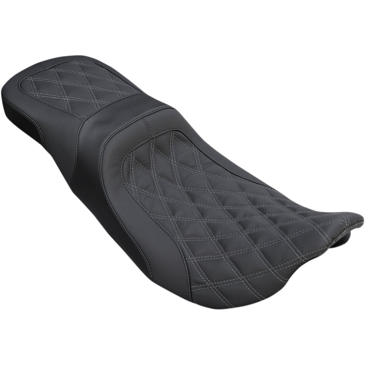Danny Gray Weekday™ 2-Up XL Seat — Double Diamond XL With Charcoal Stitch - 22-411DIA For Harley Touring 2008-2023