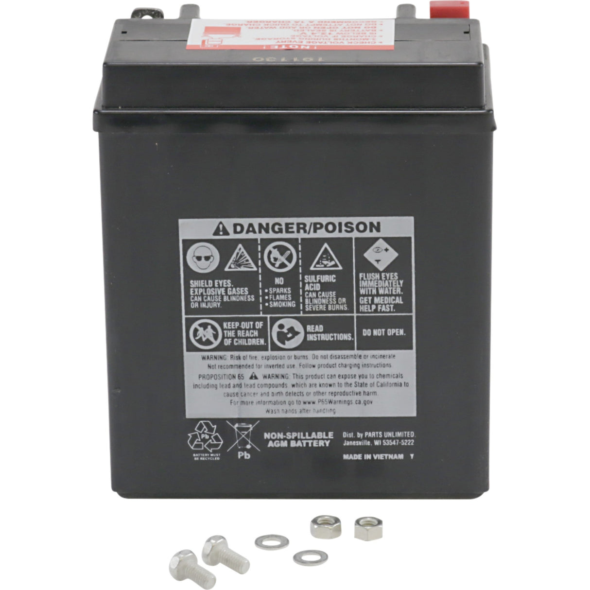 Parts Unlimited Factory-Activated AGM Maintenance-Free Battery CTX12AABS For Benelli 250 1999-2003 | Ducati Supersport 750 1991-2007