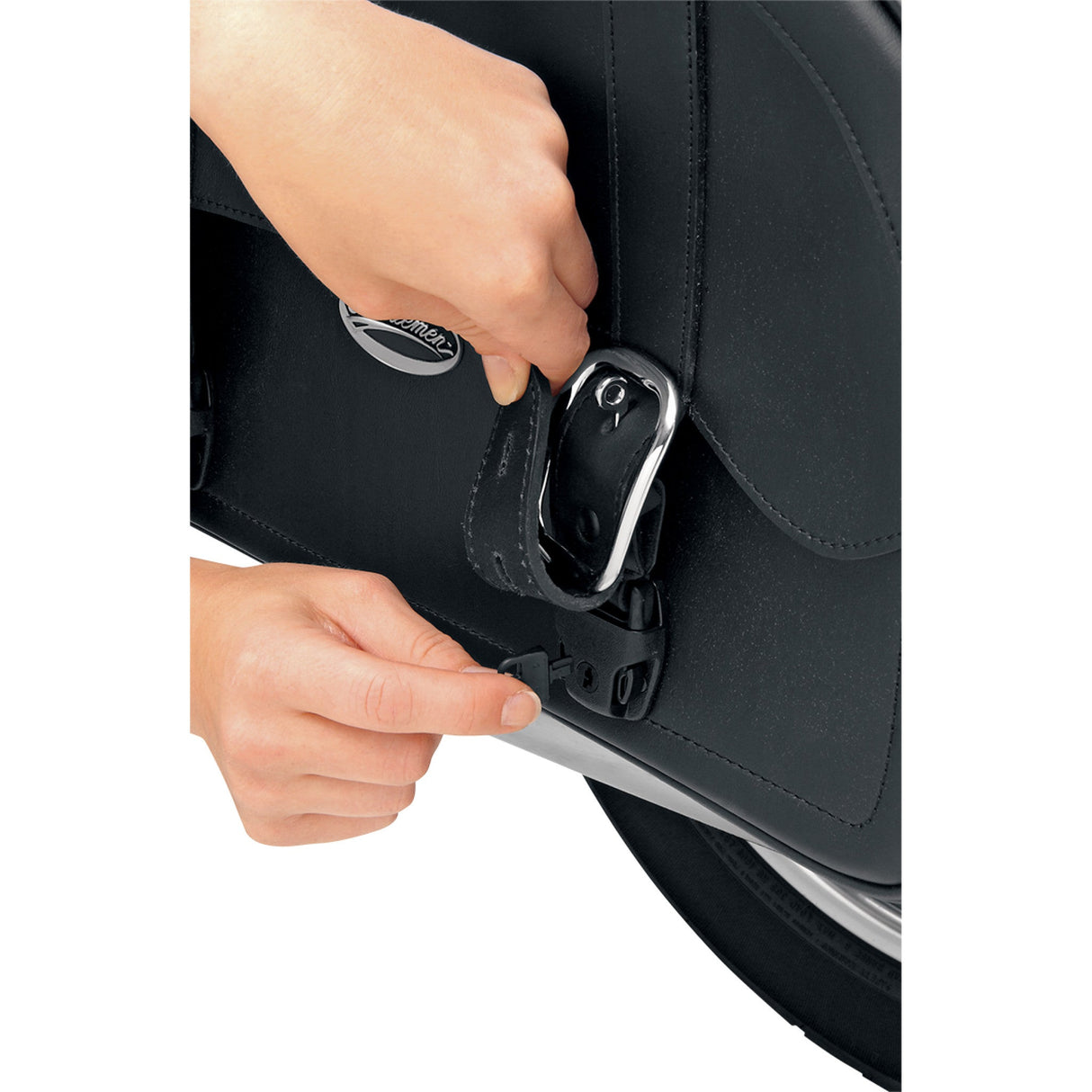 SADDLEMEN 3501-0222 X021-05-0416 Highwayman Tattoo Saddlebags Flame Saddlebag - Orange - Large