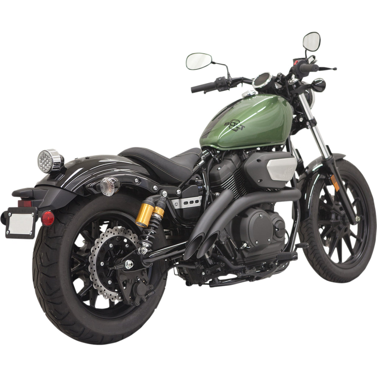 Bassani Xhaust Radius Sweeper 2-Into-2 Exhaust System - 3B1F2B Yamaha Bolt 2014-2019