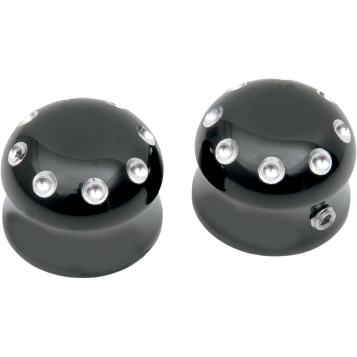 COVINGTONS 0214-0239 C0010-B Axle Cover - Axle Covers - Front - Dimpled - Black - Pair - '08-'23