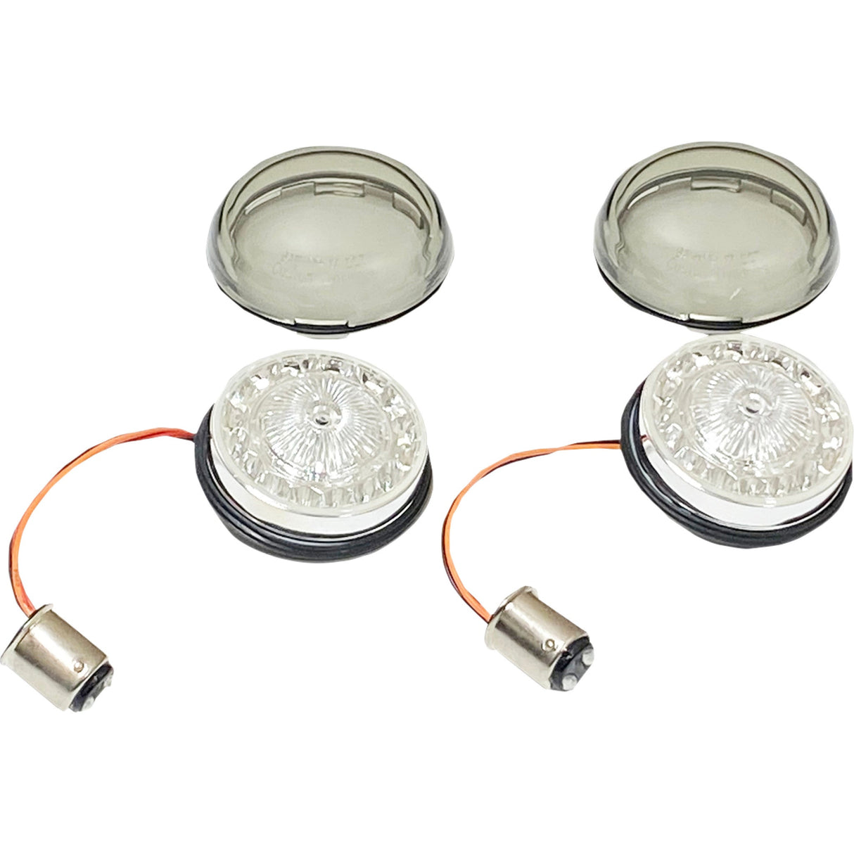 Custom Dynamics ProBEAM® Rear Red Ring LED Turn Signal Insert Red Smoke - PB-RR-57-S For Harley Motorcycles 2007-2025
