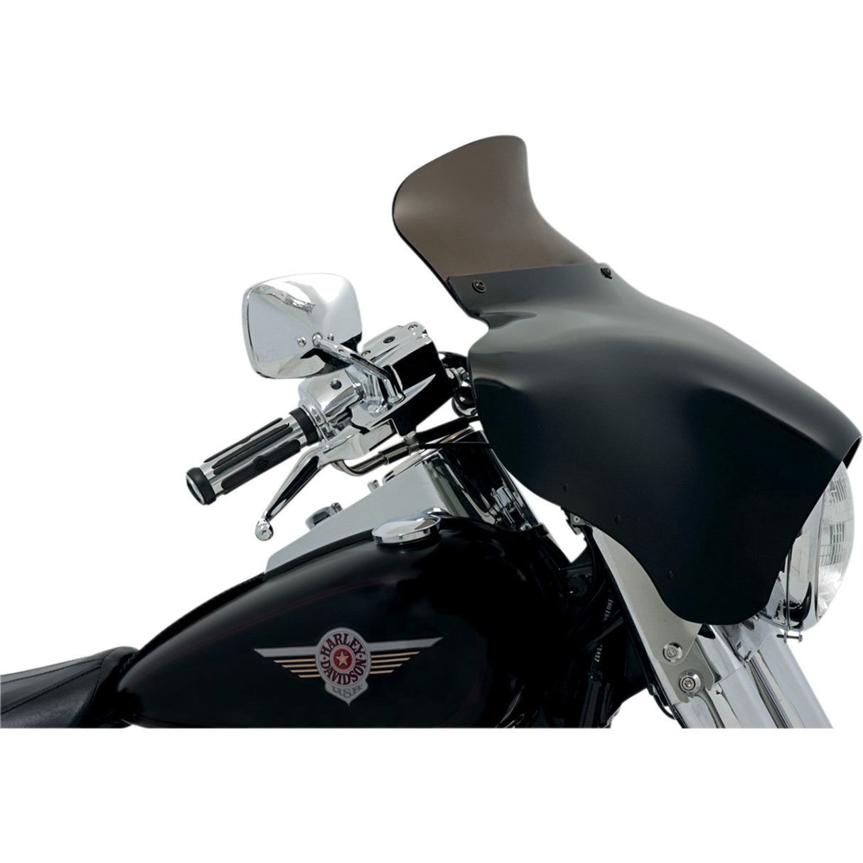 MEMPHIS SHADES 2350-0135 MEP8541 Batwing Spoiler Windshield Batwing Spoiler Shield - 6.5" - Black